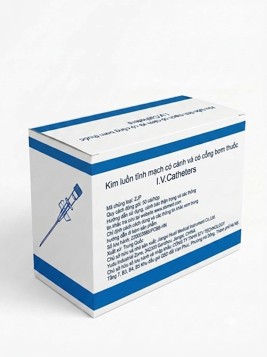 Ảnh thu nhỏ 2 của Kim luồn tĩnh mạch có cánh và có cổng bơm thuốc I.V. Catheters