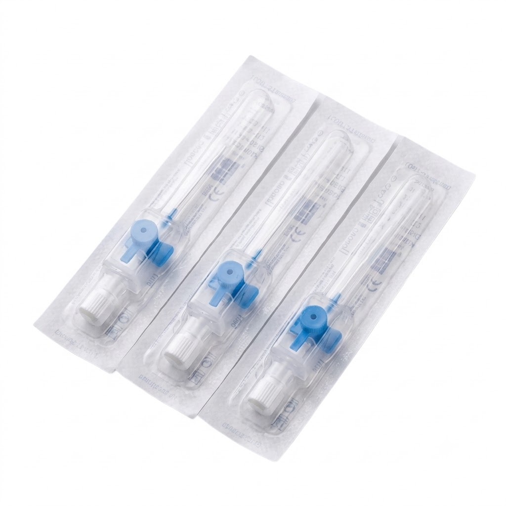 Ảnh Kim luồn tĩnh mạch có cánh và có cổng bơm thuốc I.V. Catheters